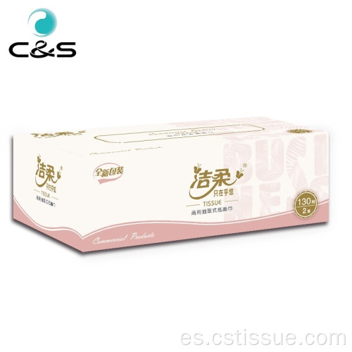 Caja de tejido facial ecológico de 2 capas